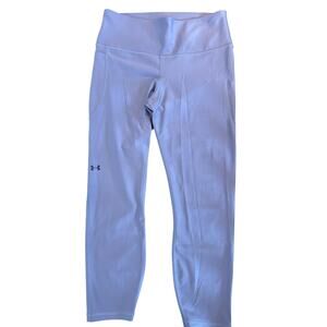 Under Armour Sz L Compression Heatgear Pastel Purple Pocket Capri Leggings | EUC